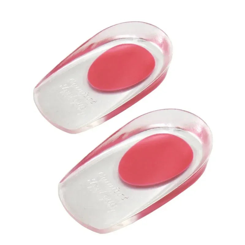 2pcs Silicone Gel Heel Insoles for Plantar Fasciitis Heel Spur U-shaped Pain Relief Protective Inserts Soft Pads for Men Women