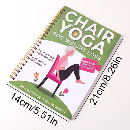 30 Day Chair Yoga Guide Weight Loss Muscle Strength Flexibility Beginner Seated Workout English Book for Seniors & Adults