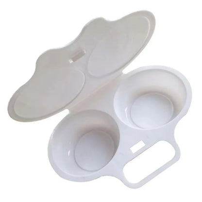 Food Grades Plastic Microwave Egg Cooker Heat Resistant Kitchen Cooking Mold Egg Fryer Easy To Clean Portable Steamed Egg Box