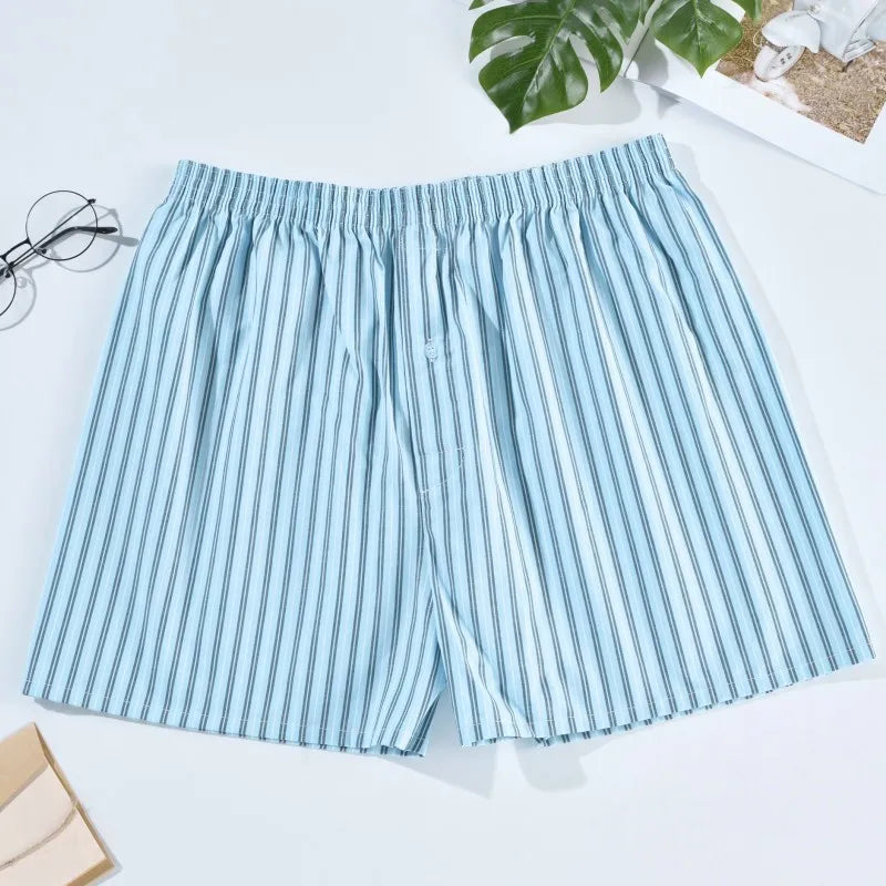 1PC 100% Cotton Men's Underwear Soft Comfortable Men's Underwear Men's Shorts Home Loose Stretch Men's Aloe Pants Boxer Briefs