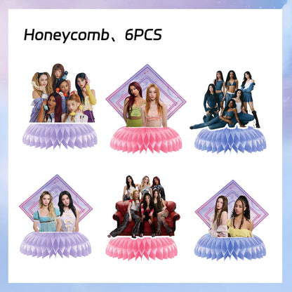 Kpop Katseye Party Decoration Tableware Tablecloth Cup Plate Napkin Sticker Bags Balloons Baby Shower Kpop Party Favors Supplies