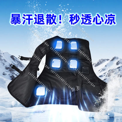 Rechargeable Semiconductor Heating and Cooling Vest Outdoor Portable Portable Intelligent Heating Vest
