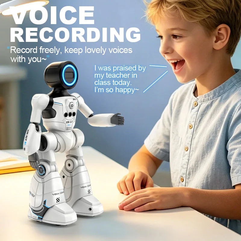 Ai Intelligent Remote Control Robot Programmable Early Education Voice Control Interactive Companion Delivery Robot Toy Gifit