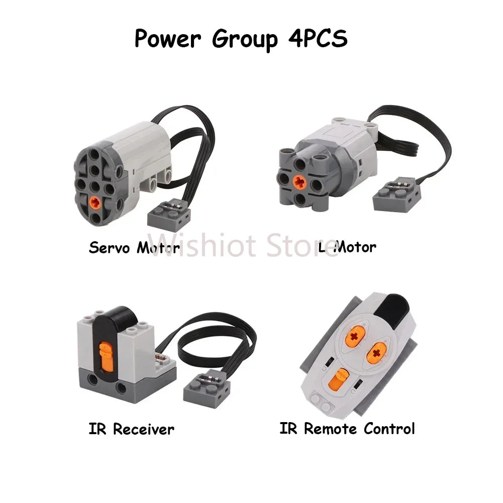 Legoeds-compatible MOC Technical Power Functions M Motor 8883 Modified Remote Control Power Group Train Lithium Battery Box 9686