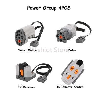 Legoeds-compatible MOC Technical Power Functions M Motor 8883 Modified Remote Control Power Group Train Lithium Battery Box 9686