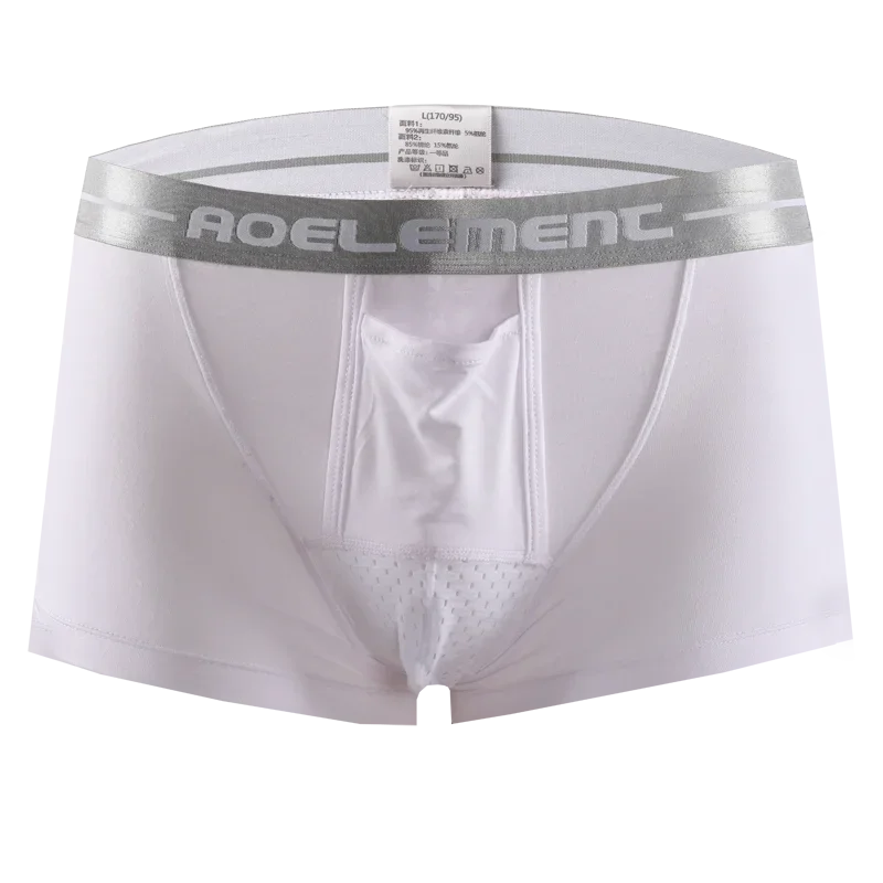 Bullet separate underwear Men's ventilated summer dry underpants Ice silk bag ice healthy boxers