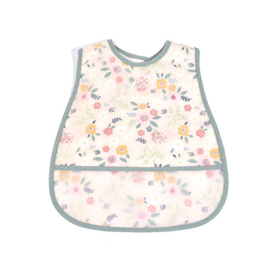 2023New Cartoon Pattern EVA Waterproof Pocket Lunch Feeding Bibs Adjustable Baby Bibs Cute Children Baby Apron Kids Burp Cloths
