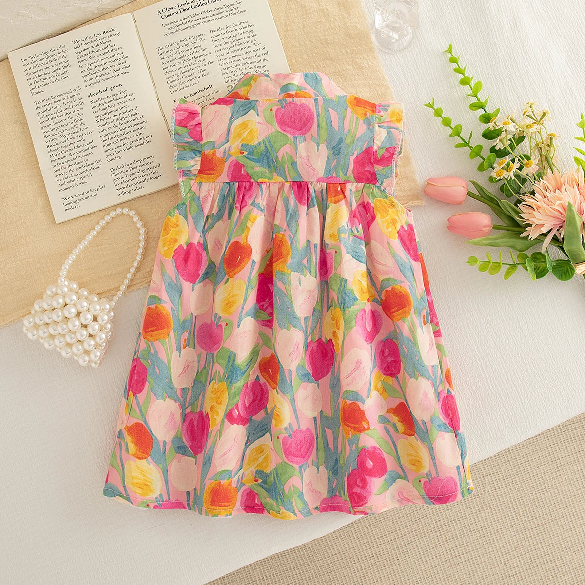 Baby Girl Floral Dress Summer New Cool And Breathable Children'S Sleeveless Clothes (3 Months -3 Years Old)