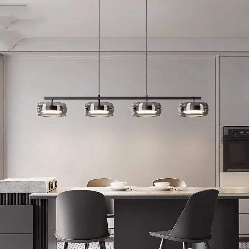 Nordic Minimalist Glass Pendant Lights Dimmable Table Dining Room Kitchen Island Ceiling Chandelier Indoor Lighting Fixture