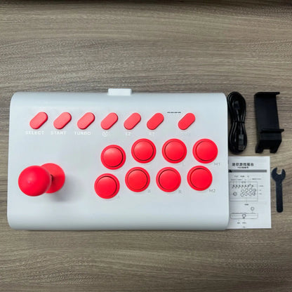 Arcade Fight Stick for P4/Switch/PC – Multi-Platform BT Joystick Controller with Turbo, Compatible with Android/iOS/Steam TV Box