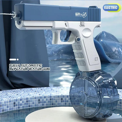 Electric Water Gun Toy Rechargeable Long Range Water Blaster for Beach Pool Backyard Battles Adults Kids Summer Toy Birthday