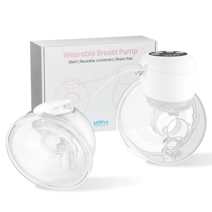 Electric Wearable Breast Pump - 4 Modes 9 Levels, Ultra-Quiet BPA-Free Hands-Free Portable 24mm Flange for  Breastfeeding