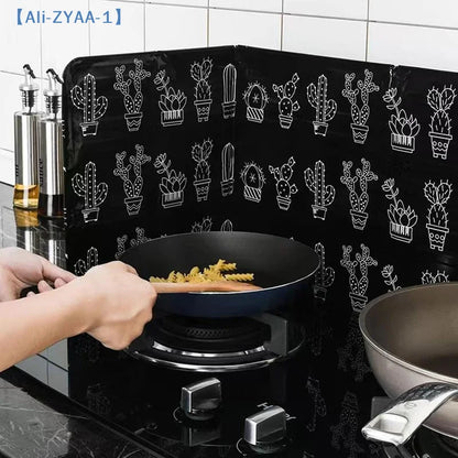 【ZYAA-1】2Pcs Anti-Splashing Stove Oil Baffle Plate Aluminum Cooker Shield Cooking Frying Oil Splash Guard Microwave Oven Covers