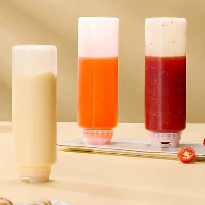 New 360/700/1000ml Squeeze Sauce Bottle Plastic Large Capacity Tomato Catchup Dispenser Ketchup Picnic Cooker