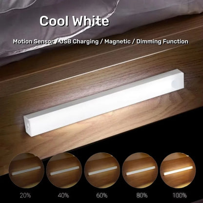 LED Motion Sensor Light Wireless USB  Rechargeable Night Light Portable Induction Lamp for Cabinet Wardrobe Staircase