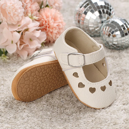Breathable Newborn Baby Shoes Baby Boy Girl Shoes Girl Classic Bowknot Rubber Sole Anti-slip PU  Toddler Shoes First Walker