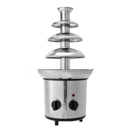 Chocolate Fountain, 4 Tiers Electric Melting Machine, Fondue Pot Set, for Chocolate Candy, Ranch, Nacho Cheese UK,230V