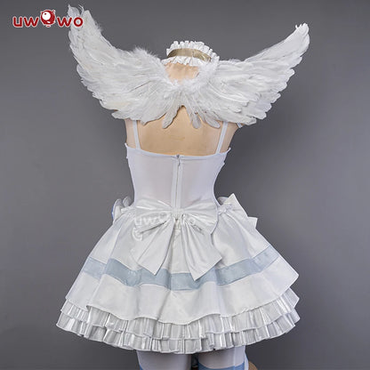 IN STOCK UWOWO Cosplay Stockingg Anarchyy Angell Cosplay Costume Dress with Wings Full Set Halloween Costumes