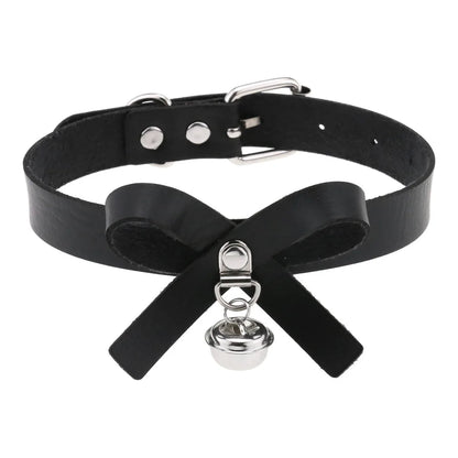 DIEZI Vintage Sweet Cool Hip Hop Rivet Choker Necklace Harajuku Gothic Club Black PU Leather Collar Torques Necklace Jewelry