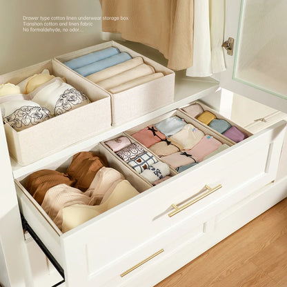 Foldable Drawer Organizers Oxford Underwear Storage Box Bra Socks Wardrobe Storage Containers Closet Jeans Storage Organizer