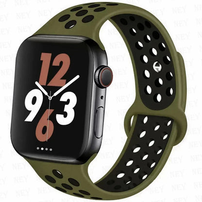 Silicone Sport Straps For Apple Watch 10 Band 45mm 44mm Ultra2 49mm 38/40mm 41mm 42 46mm Bracelet iWatch Series 8 7 6 4 5 3 9 SE
