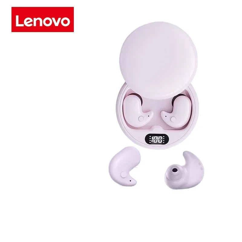 Lenovo Bluetooth Wireless Earphones Small Earbuds Sleeping Sport Invisible Headphones Bass Sound Quality Headset Sliding Cover