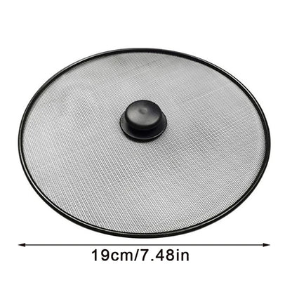 Anti Splash Cover Kitchen Tool Black Splash Screen Anti Oil Pan Oil Splash Cover Fine Hole Button Handle Explosion-proof Cover