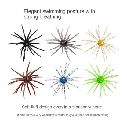 1PC/2PCS Dice Fishing Sea Urchin Lures 2.8g 8.7g Silicone Worm Silicone Worm Lure Handmade Artificial Tackle.