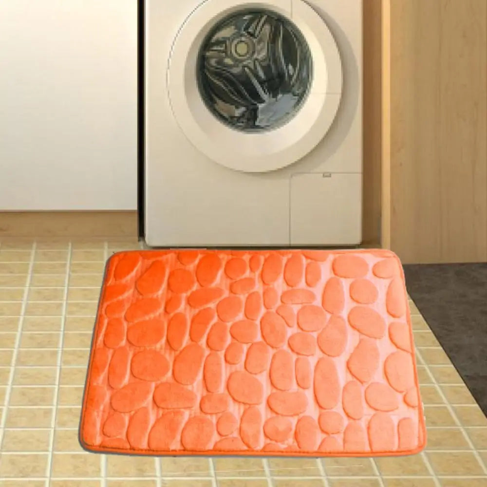 Cobblestone Embossed Bath Mat Non-slip Carpets Water Absorption Washable Bathtub Floor Rug Shower Doormat Bathroom Decor