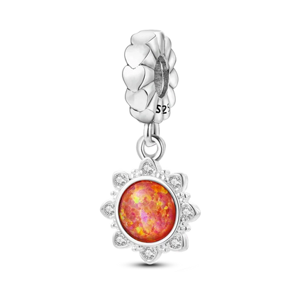 925 Sterling Silver Fashion Bee Honey Jar Sunflower Autumn Series