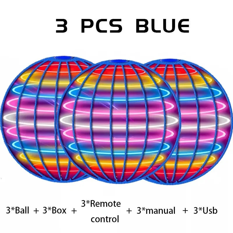 Boomerang Flyorb Magic Flying Ball with LED Lights Drone Hover Ball Fly Nova Orb Flying Spinner Fidget Toys Gift for Kids