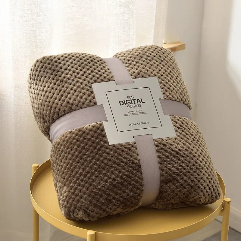 Winter Warm Fleece Baby Adult Throw Blanket for Bed Flannel Sofa Plaid Yoga Sports Tapestry Bedspread Bedcover 200x230cm
