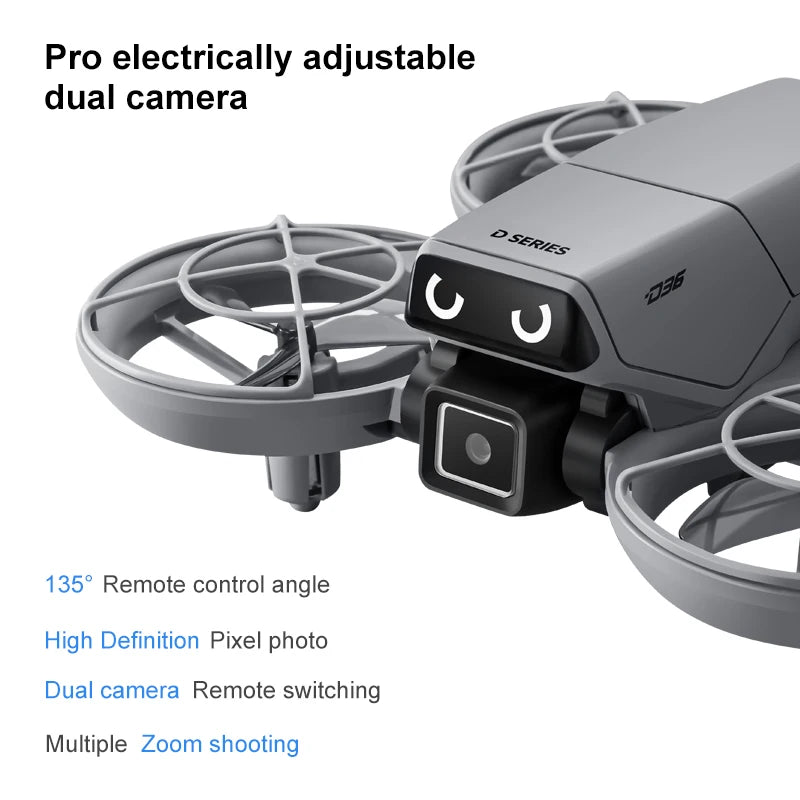 Lenovo D36 Drone 4K HD 8k Triple Camera FPV Brushless Motor Obstacle Avoidance Foldable RC Quadcopter Professional Aerial