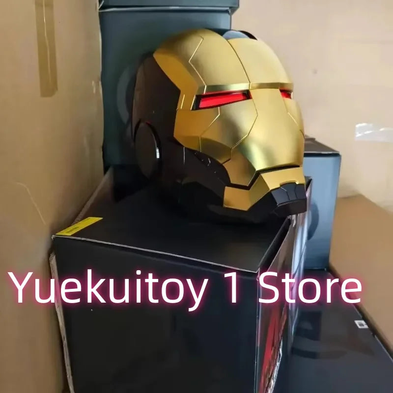 Newly Upgraded Iron Man Helmet Mk5 Mk50 Mk17 Wearable Voice Controlled Opening And Closing Classic Collectible Ornaments Gifts
