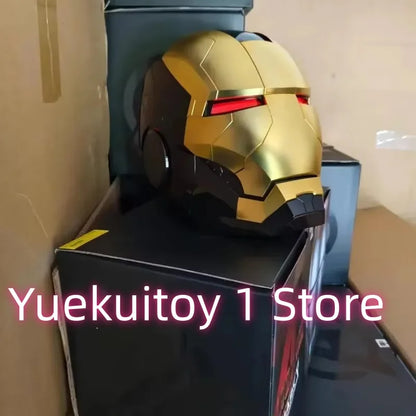 Newly Upgraded Iron Man Helmet Mk5 Mk50 Mk17 Wearable Voice Controlled Opening And Closing Classic Collectible Ornaments Gifts