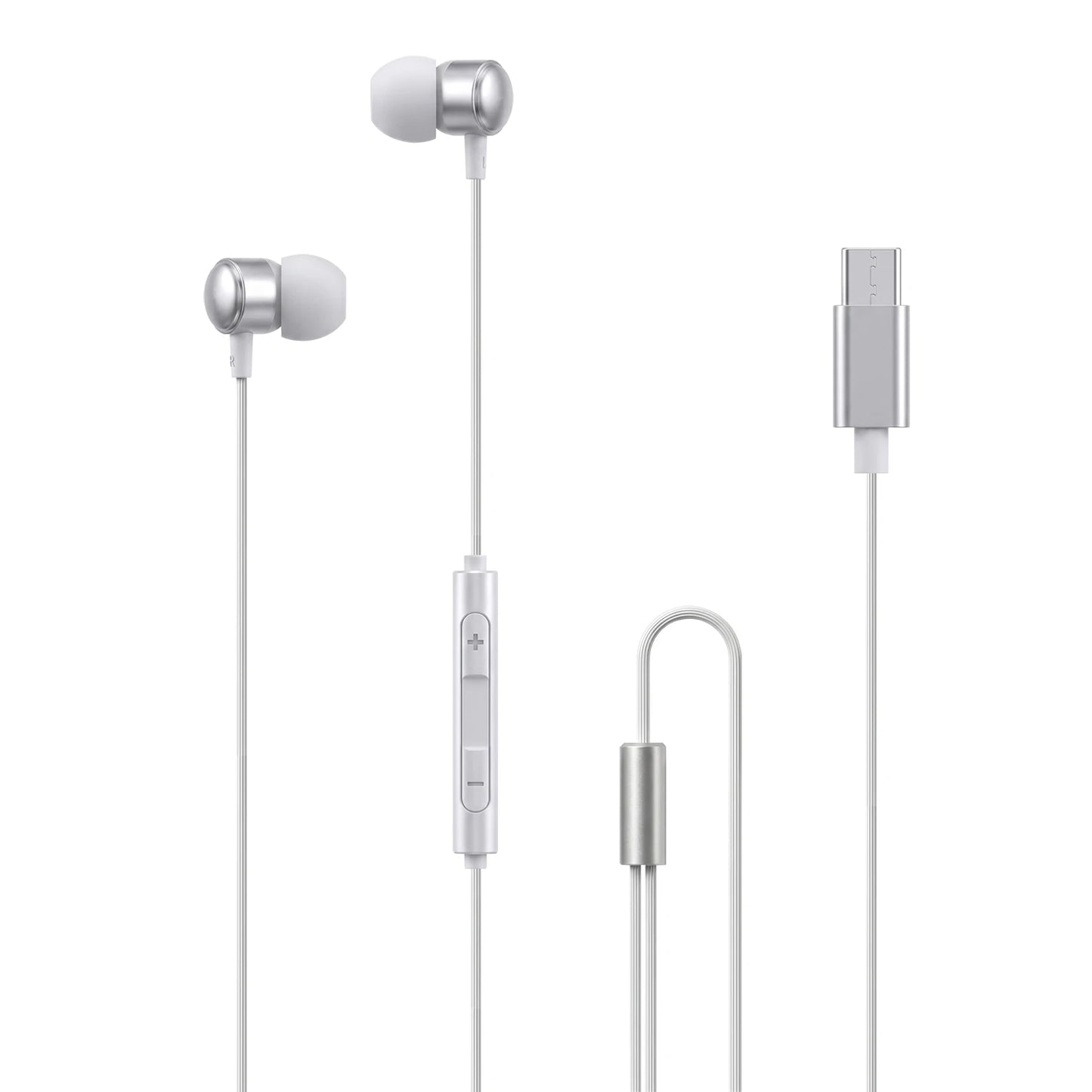 Noise Reduction Wired Headphones Type C Wired Earphones With HD Mic Earbuds For Xiaomi Realme Samsung Galaxy S25 S24 S23 S22 S21