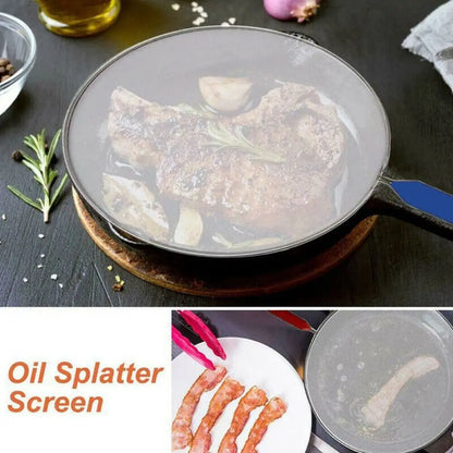 Grease Splatter Screen Guards Mesh Anti Splatter Guard Oil Net Splash Cover Pan Pot Frying Oil Cooking Cover Kitchen Tools