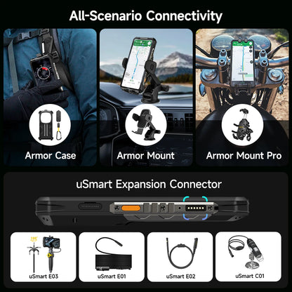 Ulefone Armor 28 Pro 5G AI Rugged Phone 512GB ROM Smartphone 120W MTK Dimensity 7300 10600mAh 6.67”AMOLED 64MP Mobile Phone