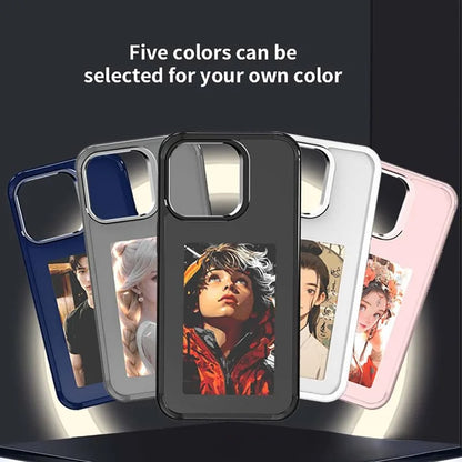 Smart NFC E-Ink Screen Phone Case For iPhone 17 16 15 14 13Pro Max 16/17 Plus Display Shockproof Protective Cover Photo Custom