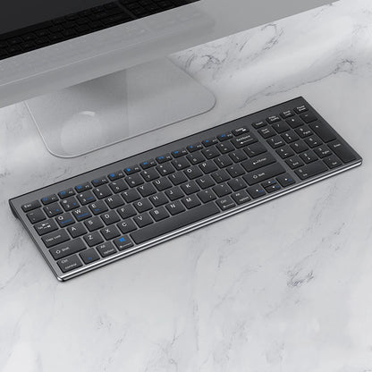 2.4G Wireless & bluetooth Keyboard Mouse Set Rechargeable Ultra-thin Computer Office Gaming Silent Slim Keyboard Mouse for ipad
