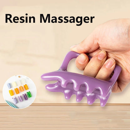 Resin Double Push Massager SPA Scraping Body Massage Tool For Spine Waist And Shoulder Relieve Physical Fatigue