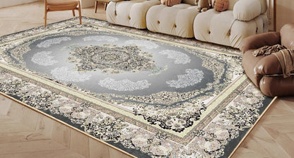 Ethnic Style Bedroom Decor Retro Carpet Light Luxury Carpets for Living Room Washable Lounge Soft Floor Mat Anti-slip Study Rug