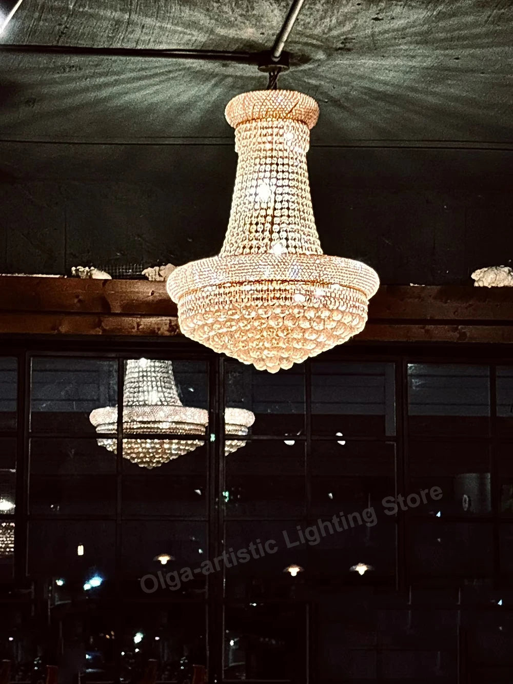 Gold Luxury Crystal Chandelier Lights 3000K 4000K Dimmable Chandeliers, Home Decor Hanging Lamps for Villa Duplex High-ceiling