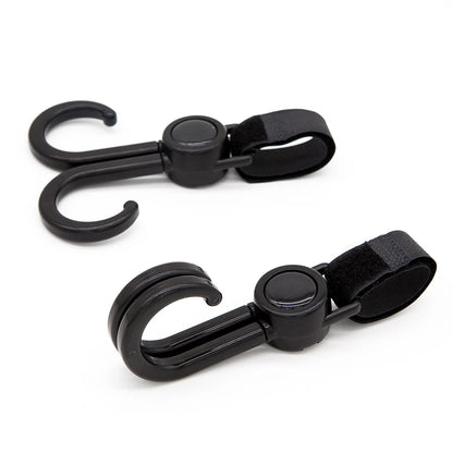 2Pcs Hooks For Baby Stroller Multi Purpose Baby Stroller Accessories Rotate 360 Degree Hook Pram Organizer Bag Hanger New
