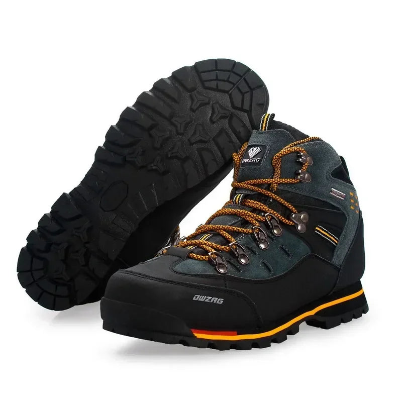 Men's Waterproof Ankle Boots | Genuine Leather Hiking Sneakers | Outdoor & Snow Boots