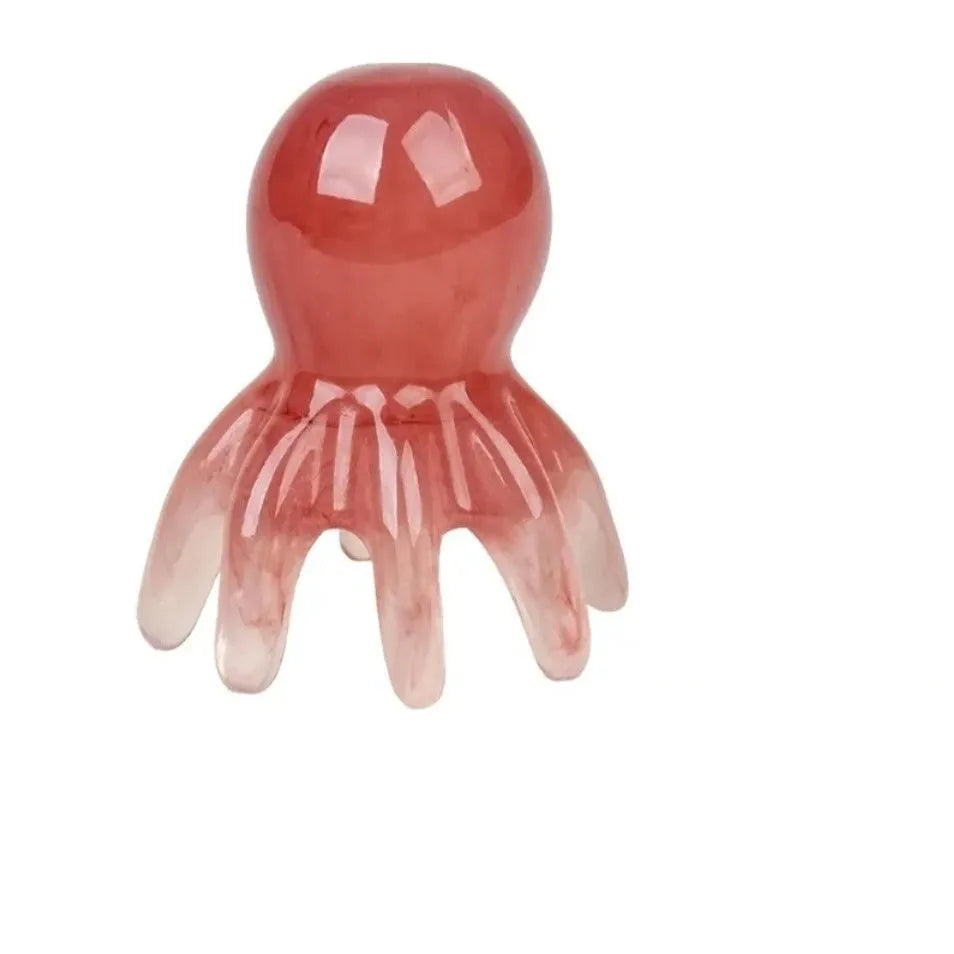 Cute Resin Octopus Comb - Scraping Scalp Massager Hair Care Tool for Meridian Scraping Acupuncture SPA Gua Sha Health Massage