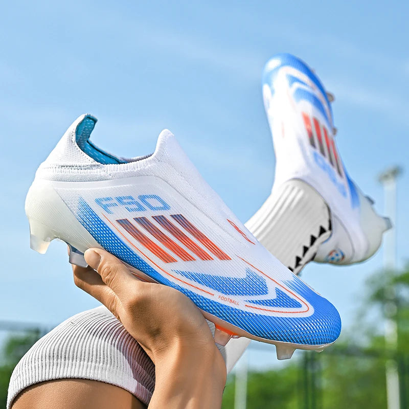 New Men Soccer Shoes Outdoor Sport Football Boots Training Breathable Match Boys Adult Cleats Non Slip Long Spikes Comfortable
