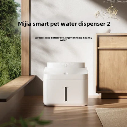 MIJIA Smart Pet Drinking Fountain 2 3L Large Capacity Wireless Water Pump Automatic Sensing Long Battery Life For Cats And Dogs