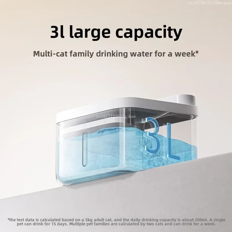MIJIA Smart Pet Drinking Fountain 2 3L Large Capacity Wireless Water Pump Automatic Sensing Long Battery Life For Cats And Dogs