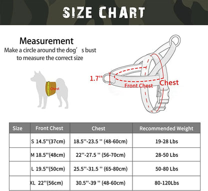 Dog Tactical Vest Nylon Outdoor Water-Repellent Dog Clothing Large and Medium-sized Dog Training Vest Harness Traction